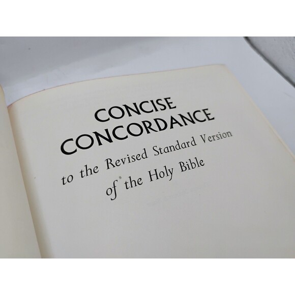 Vintage Concise Concordance Revised Standard Version 1959 Holy Bible Reference - Picture 5 of 11